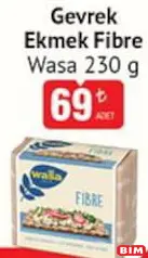 WASA GEVREK EKMEK FİBRE 230 G fiyat ve kampanya bilgisi